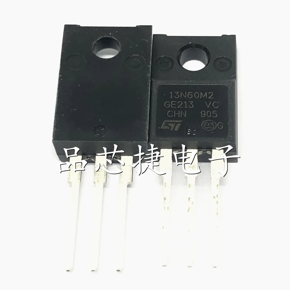 10pcs/Lot STF13N60M2 Marking 13N60M2 TO-220FP N-channel 600V 0.35Ω 11A MDmesh II Plus low Qg  Power MOSFETs