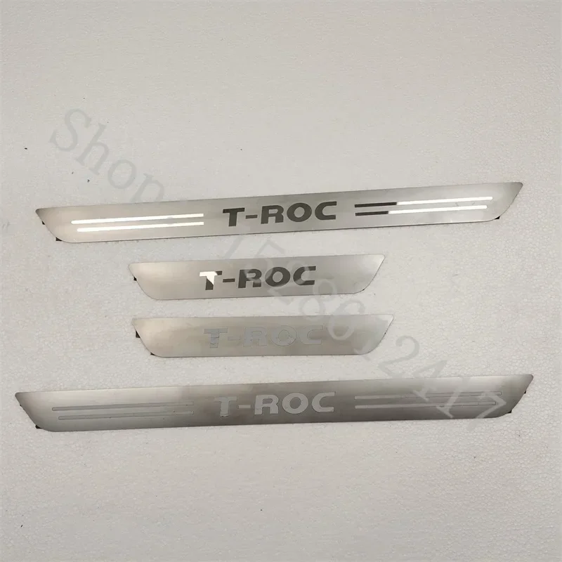 For VW/Volkswagen T-ROC T ROC 2018~2024 Rear Door Sill Bumper Protector Sill Rear boot guard styling Car accessories