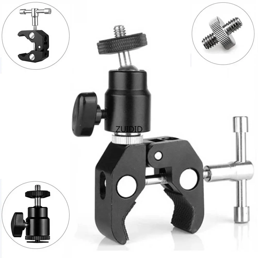 ZUDIDI CNC Metal Camera Super Clamp Mount with 1/4\