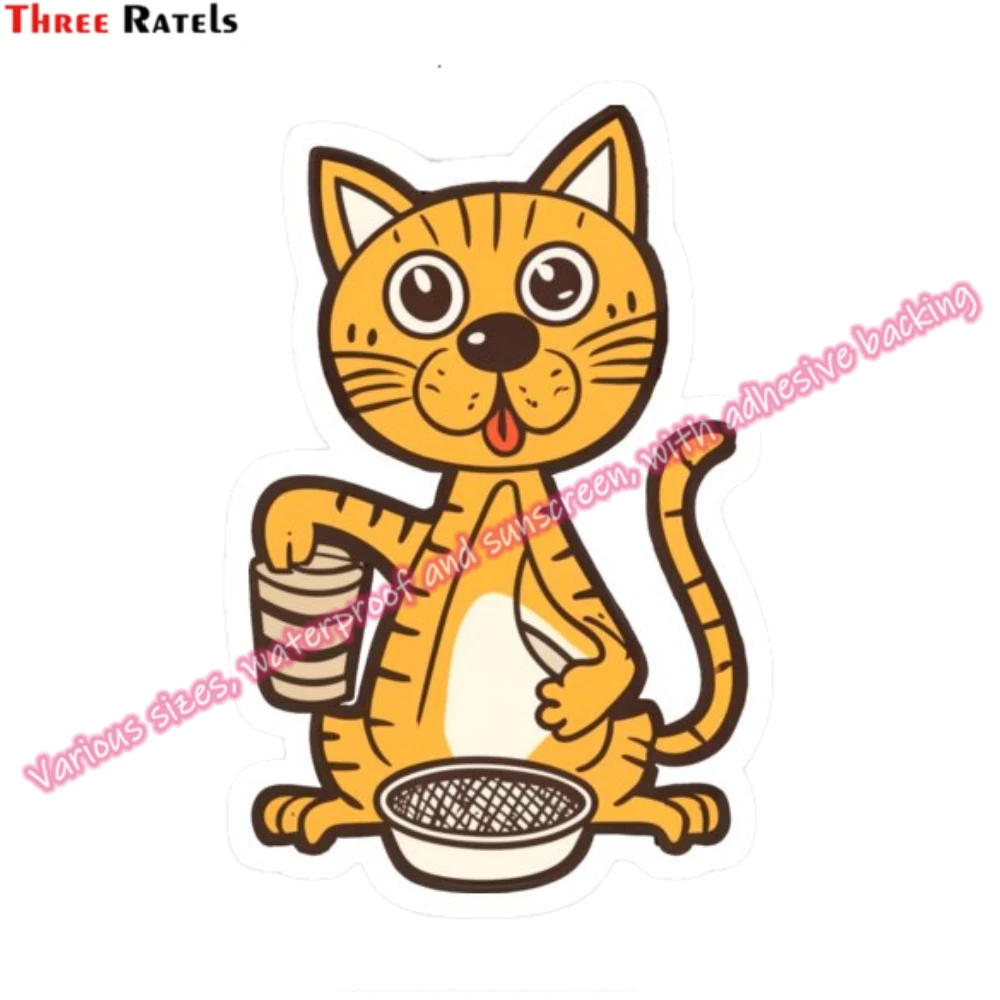 Three Ratels M587 Cat Stickers Accessories for Tuning Vehicles Stickers for Alien Kia Sportage Supplies Motorcycle Stuff