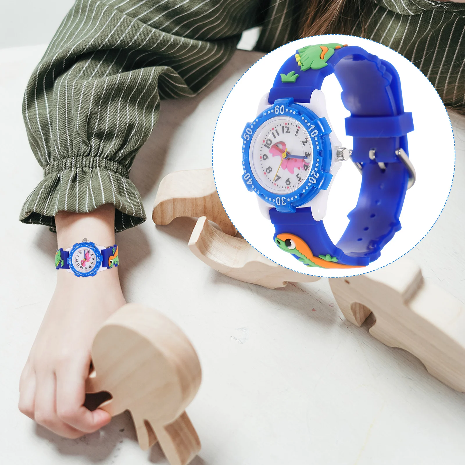 Schöne Silikon-Cartoon-Uhr, Armbanduhr, verstellbares Armband, klare Zahlen, Geschenk-Cartoon-Uhr