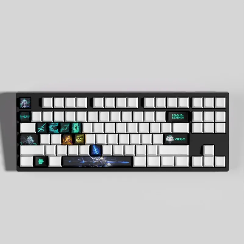 Viego Theme Keycaps Cartoon Anime Gaming Keycaps Set For Mechanical Keyboard 12/14/30 Keys Mini Set Keyboards Accessories