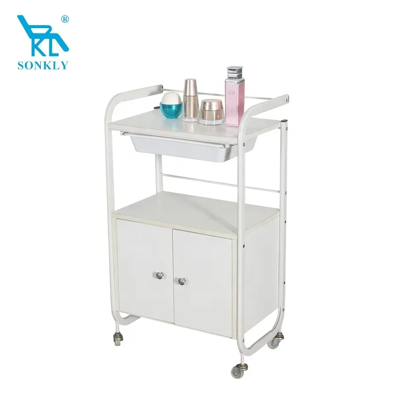 Sonkly Brand Popular beauty salon trolley;Black hair salon trolley for barber shop;Hot sale tools for hairdressing shop