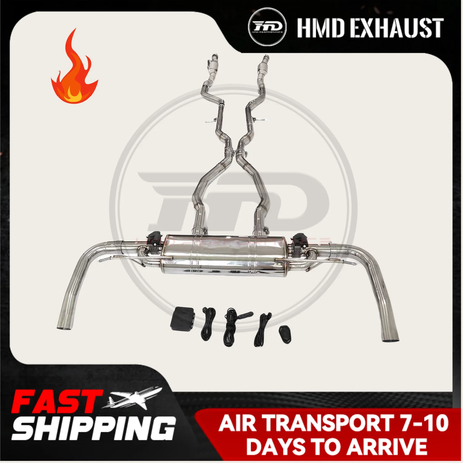 

HMD Exhaust System Performance Catback Full sets for Mercedes benz GL63 X166 5.5T with valve