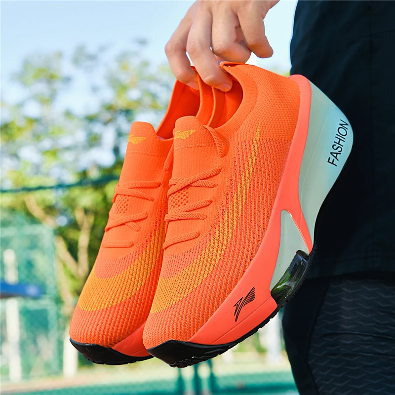 Men's Shoes Air Cushion Runner Trainers Tenis Plate Sports Running Shoes Women Comfortable Athletic Speciality Marathon Sneakers - view 3