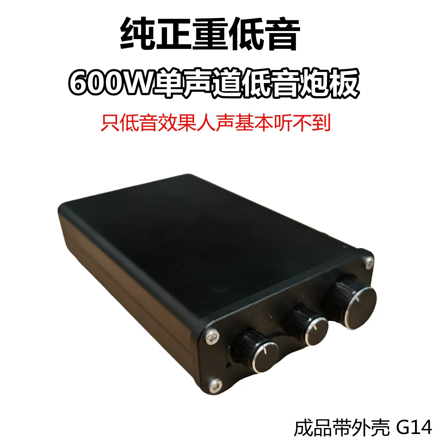 G14 Mono Subwoofer Amplifier 600W TPA3255 Chip Aluminum Housing Professional Bass Power Amp