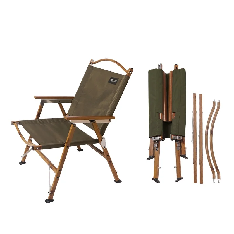 for Outdoor Aluminum Alloy Ultra Light Detachable Folding Camping Kermit Chair Portable Barbecue High Back Chair Fishing Chair