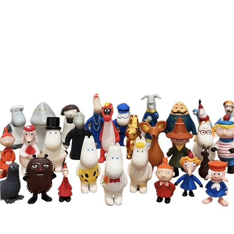 루즈 무민 가족 캘린더 시리즈 인형 장난감 피규어 장식품 액션 피규어 어린이 장난감 생일 선물