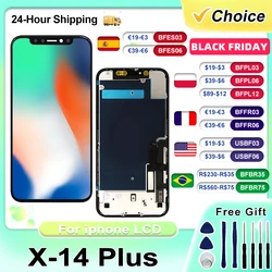 OLED For iPhone X XR XS MAX Display 3D Touch Screen Digitizer For 11 Pro 12 Mini 13 Pro Max 14 Plus 15 LCD Replacement Parts