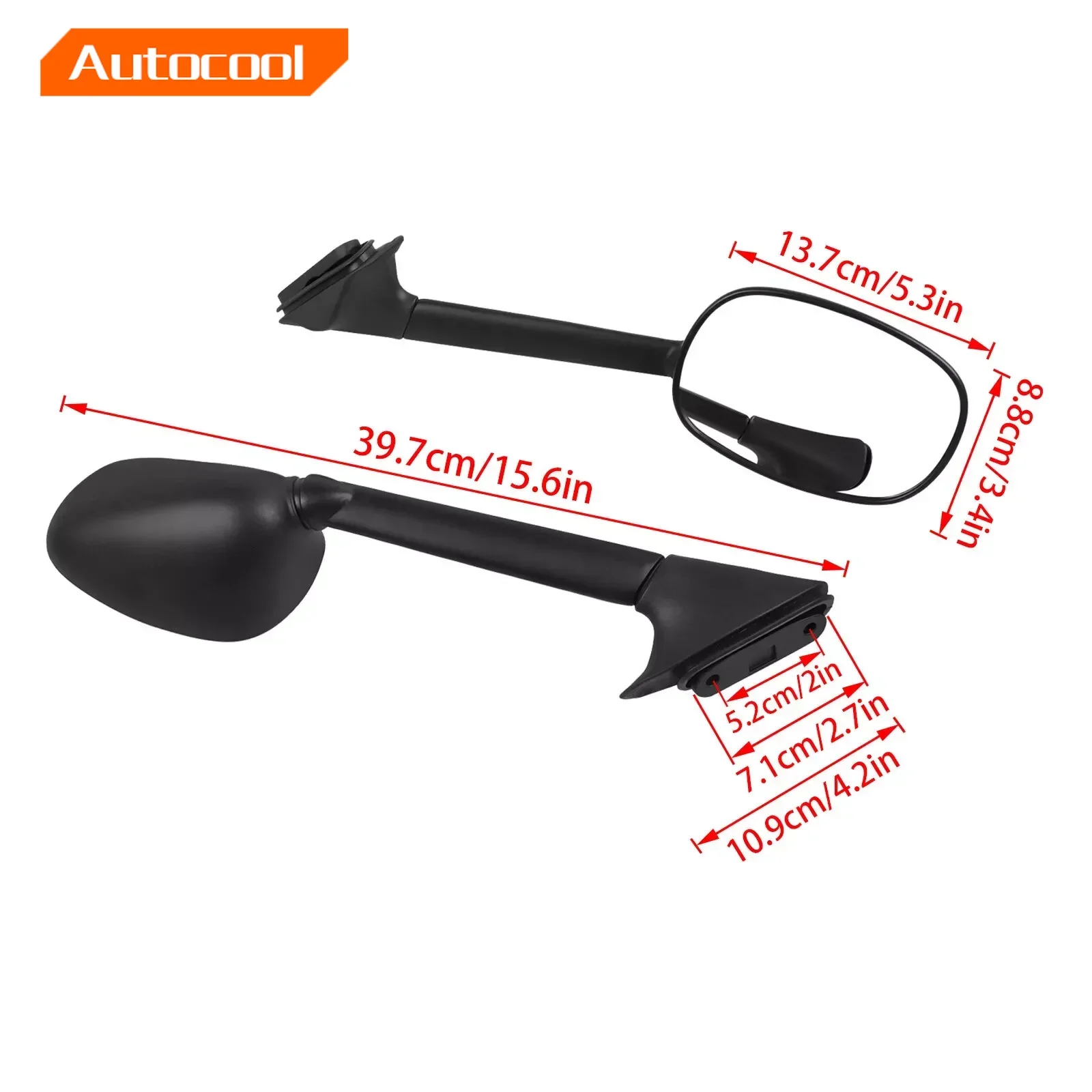 

Motorcycle Black Rear View Mirrors for YAMAHA T-MAX 500 2008 2009 2010 2011 left&right