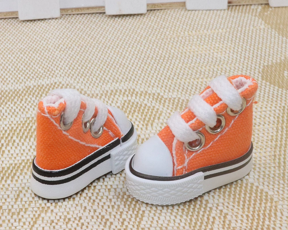 Puppenschuhe 3,5 cm * 2 cm * 3 cm für Bryc-Puppen Mini flache Canvas-Turnschuhe für 1/8 16 cm 6 Zoll BJD Finger-Tanzschuhe Spielzeug – Detail 19