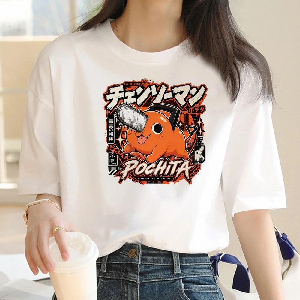 Chainsaw Man tshirt women 2000s jojifuku kawaii alternative  gothic tshirt gothic kawaii Psychedelic cutecore