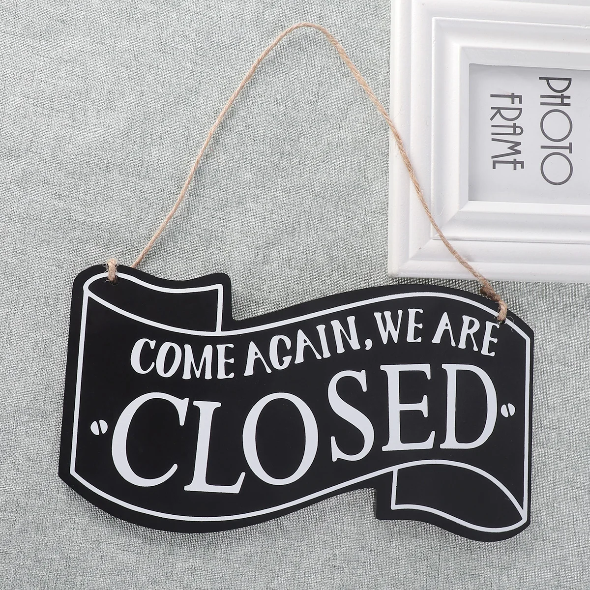 Come in We Are Open Sign Wooden Door Sign Double Sided Open and Closed and Letter Board Sign with Rope for Business Raches tool