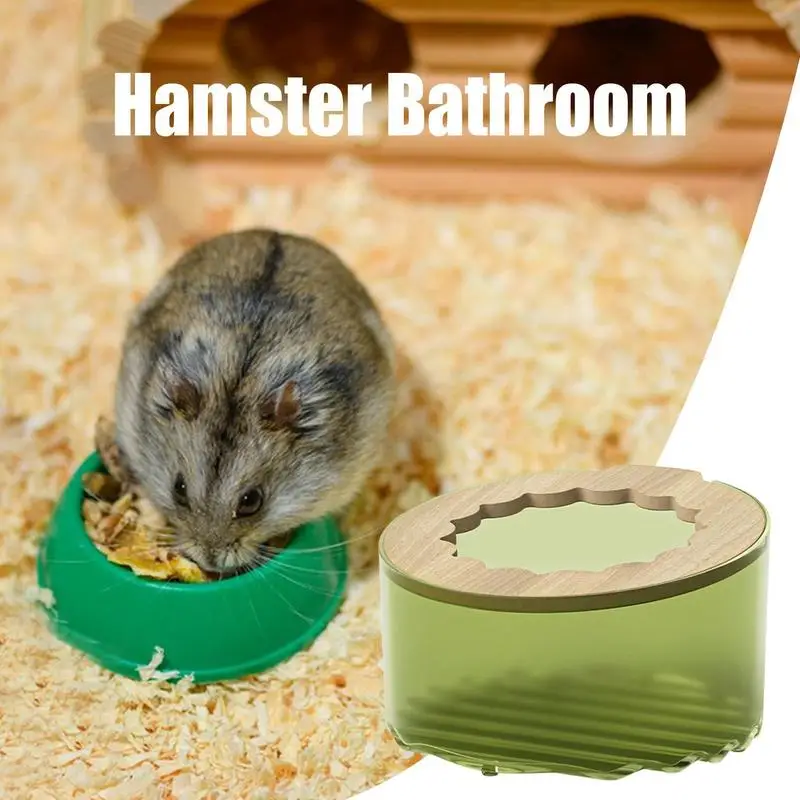 Small Animal Sand Bath Box Sand Bath For Hamster Sand Bath CleaningCage Terrarium Habitat Decor Hamster Box With Lid For Dwarf