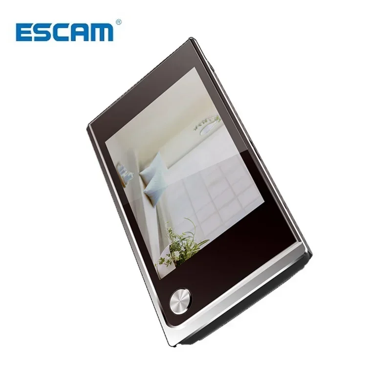 Escam C01-Écran LCD numérique 3.5 pouces, résistant à 120 degrés, judas, visionneuse photo, surveillance visuelle, caméra électronique œil de chat, sonnette