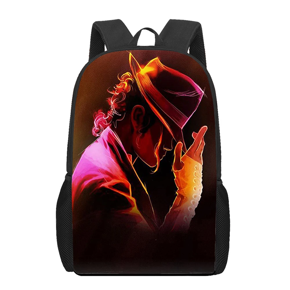 Michael Jackson Kids School Bags  3D Printed Book Bag Men 16 Inch Backpack For Teen Boys Kindergarten Bagpack Children Mochila