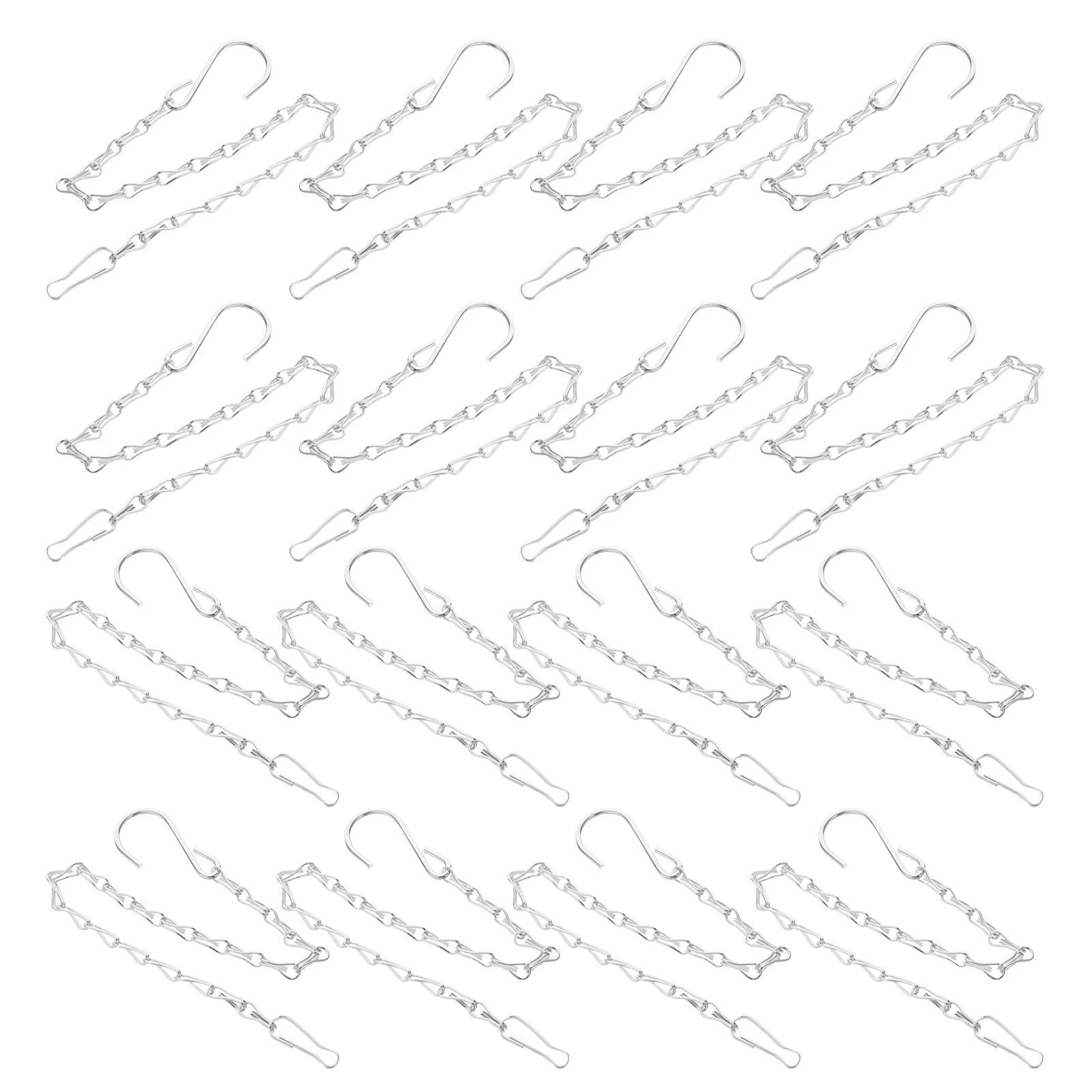 12 pezzi catena sospesa catene per cesto di piante in ferro con ganci per appendere catene di vasi di fiori mangiatoie per uccelli grucce decorative in metallo