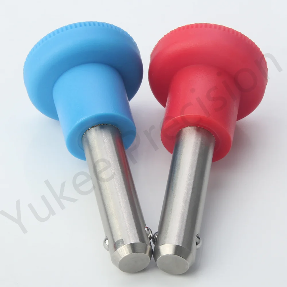 YK116 Φ6/Φ8/Φ10/Φ12 Factory Outlet Quick Release Pin Stainless Steel Body Nylon 6 Handle Ball Lock Pin Length:10mm~100mm