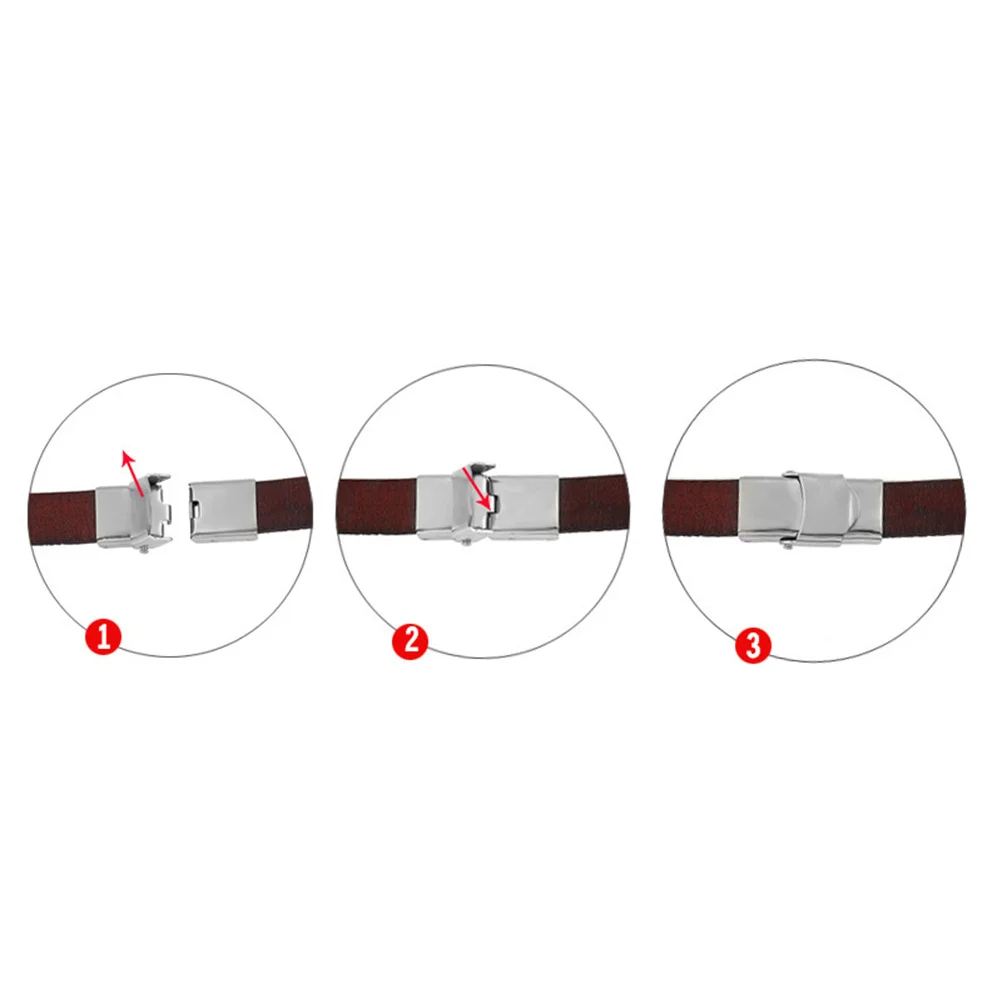 سوار رجالي بني عتيق من الفولاذ المقاوم للصدأ بإبزيم معظم مقاسات المعصم هدية للرجال سوار الإسورة #4