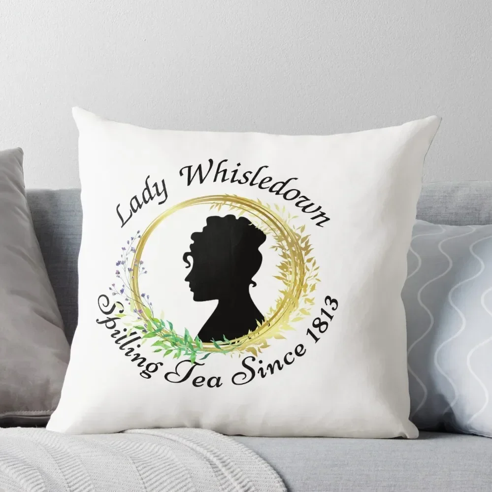 Lady Whisledown Society Paper Spilling The Tea Since 1813 Throw Pillow ornamental pillows for living room Pillow