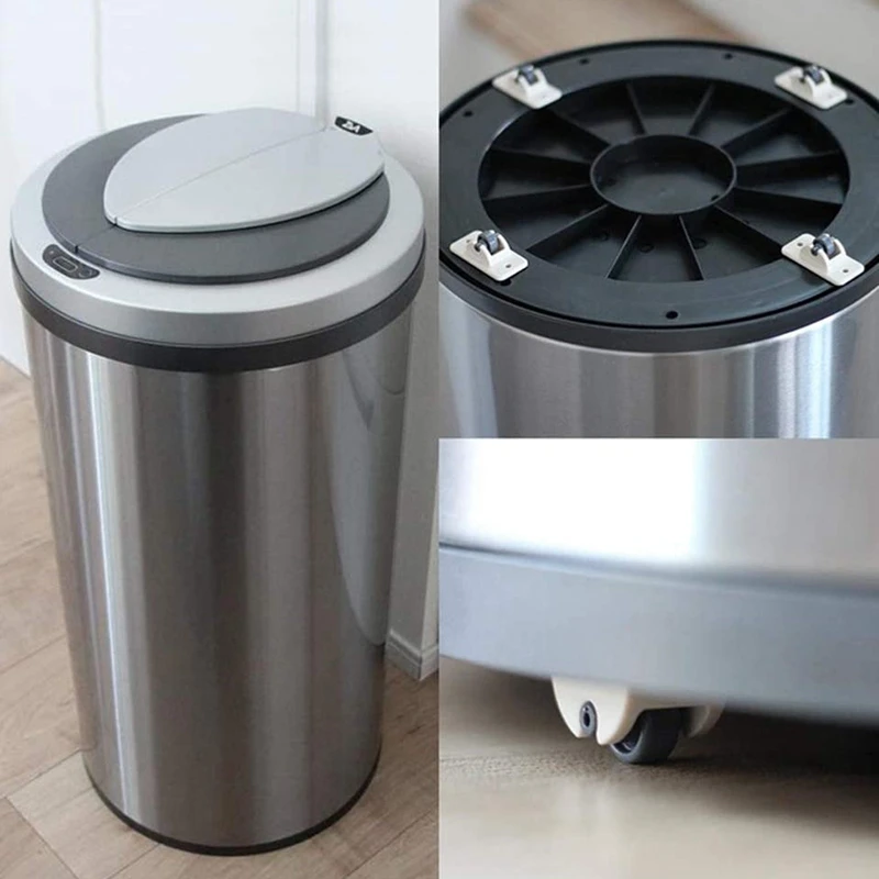 Self Adhesive Casters Wheels For Storage Box Trash Can Single Direction Non-Swivel Casters No Drilling