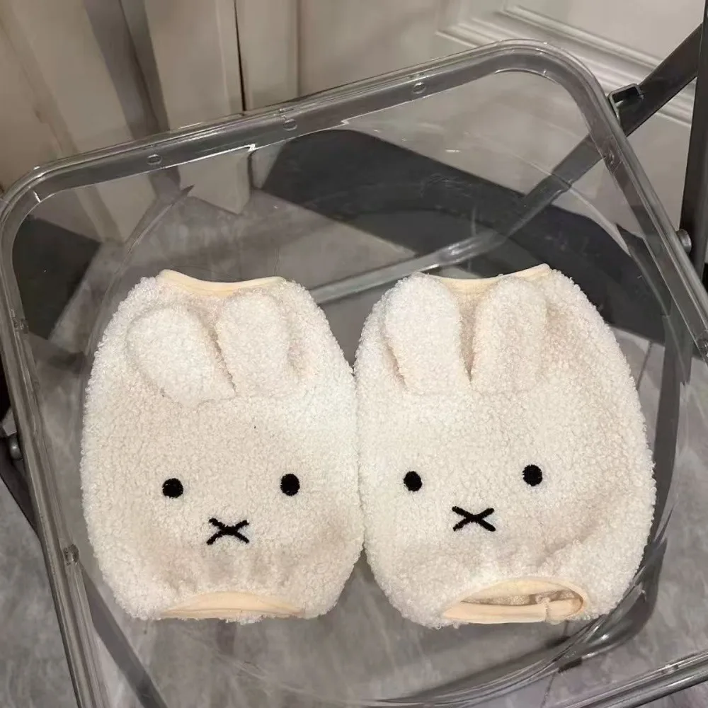 漫画ミッフィーウサギの袖カールした白いダウンジャケットの袖プロテクター仕事や勉強用暖かい袖絶妙でファッショナブルです