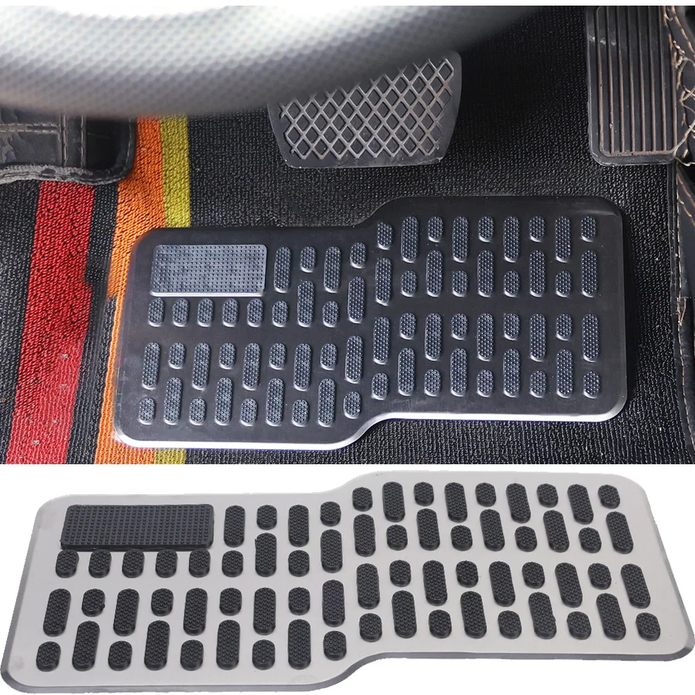 Universal Stainless Steel Car Wear-resistant Pedal Non-slip Thickened Pedal Board Main Cab Metal Repair Protective Foot Mat