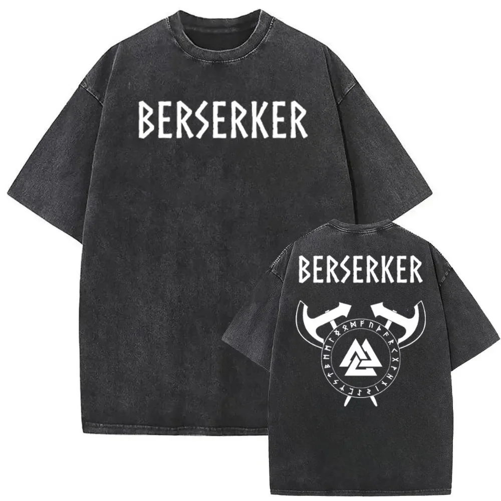 Anime Berserk Guts Washed Harajuku  Retro Manga Gatsu Griffith Zodd Short Sleeves T Shirts Unisex Cotton Oversized T-Shirt view 5