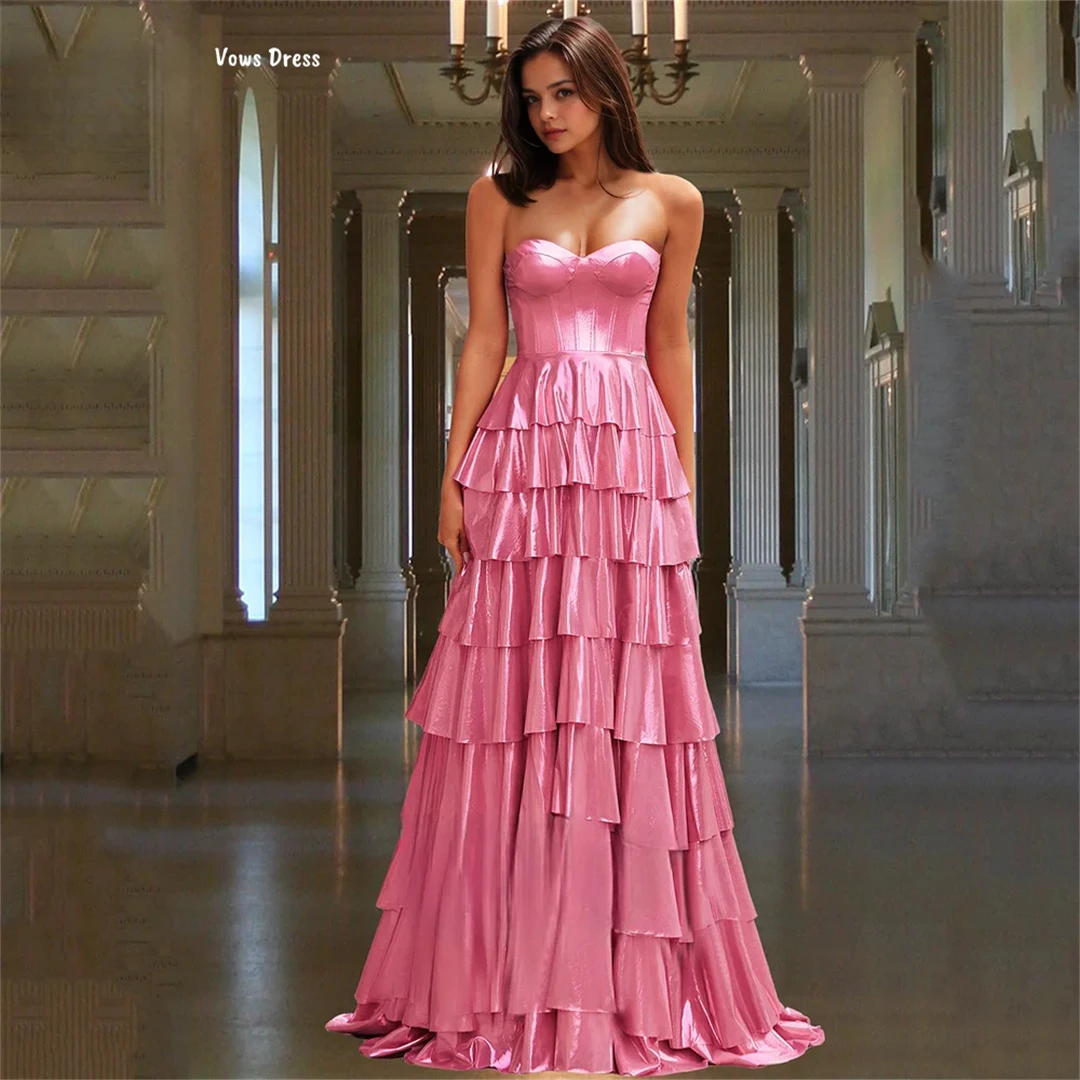 Vows – robes formelles de formule superposée pour les Occasions spéciales, ligne de robes de soirée élégantes, sur mesure, robe de bal bustier tubulaire, 2025