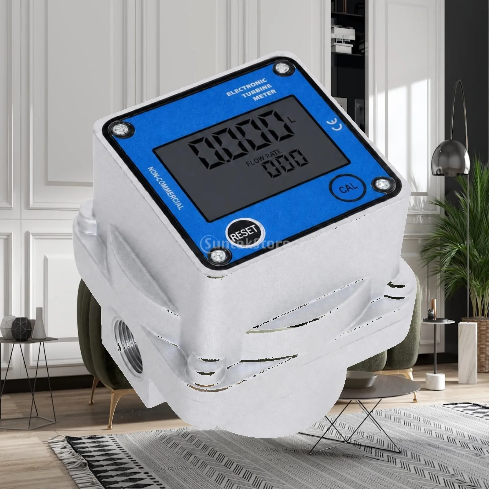 Digital Gas Flow Meter with Blue Face Display and Total Accumulation for Compressed Air Systems