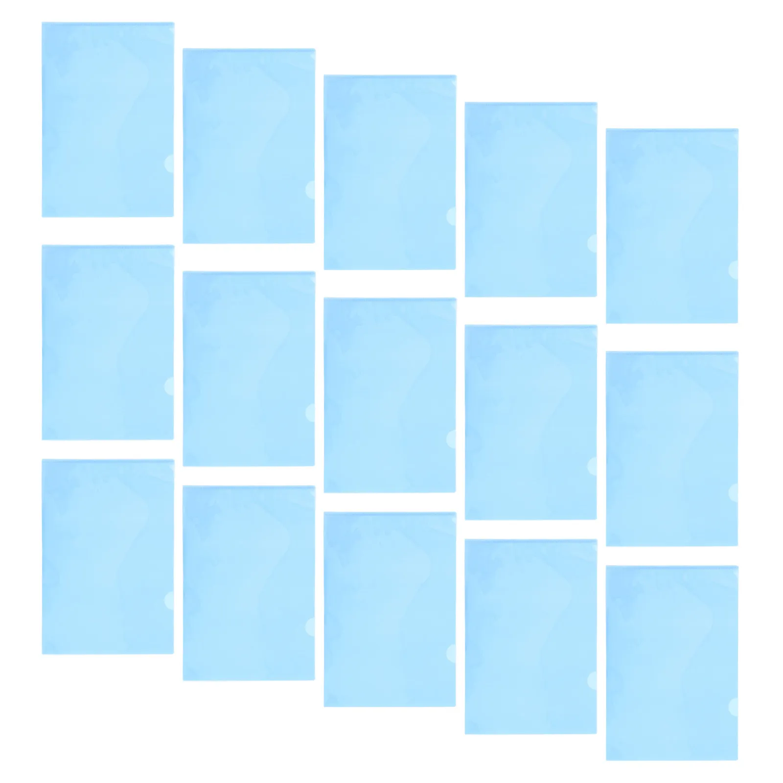 

30Pcs Document Folder L Shaped Blue Plastic A4 File Organizer Office School Paper Folder Project Pockets Waterproof Document