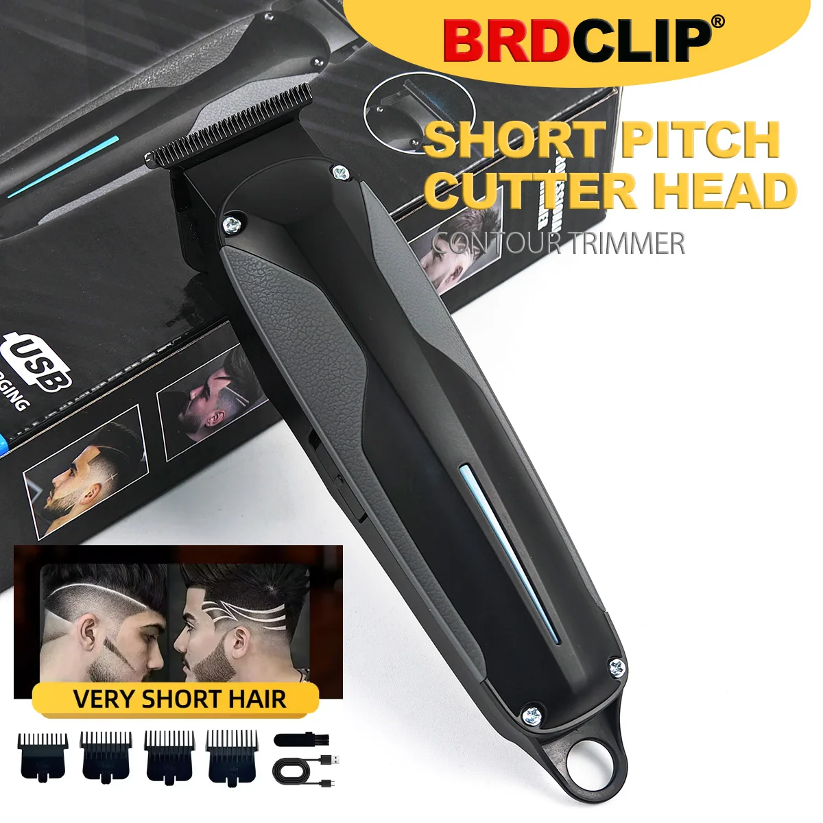 BRDCLIP BRD-006 Original Hair Clipper Portable Electric Hair Trimmer Cordless Trimmer for Men Rechargeable Hair Cutting Machine