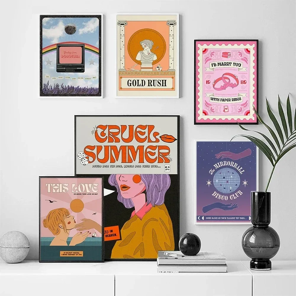 Canvas Painting Poster Print Scandinavian Minimalist Wall Art Taylor Swift Album Cover Home Bedroom Living Room Decoration