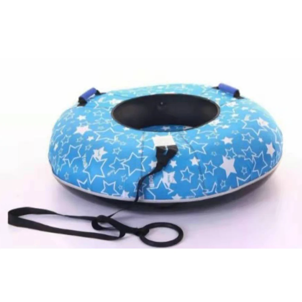 Single Inflatable Drag Ring Winter Slide Playground Dry Donut Tire Ski Ring for Rainbow Slide Outdoor Sports Equipment 2024