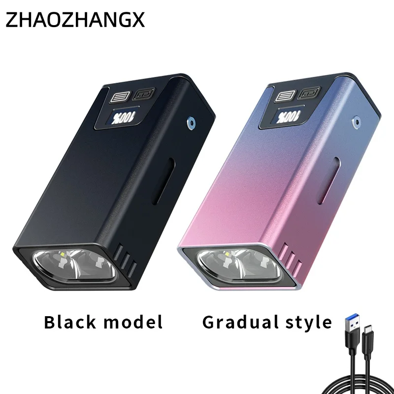 

Новый светодиодный фонарик сильного света, цифровой дисплей, многоисточник света, мини-брелок, рабочий свет, аварийное освещение