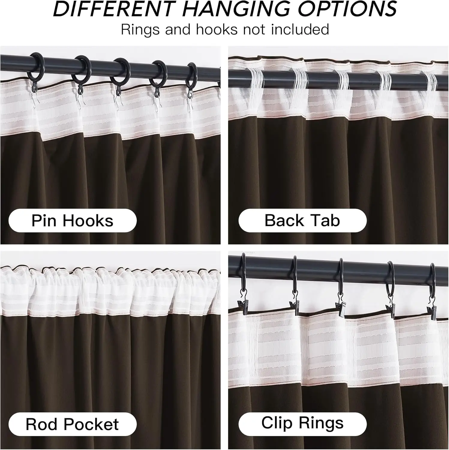 암막 단열 벨벳 커튼 96인치 길이, 침실 극장용 후크 벨트가 있는 암막 단열 커튼, 2개 패널