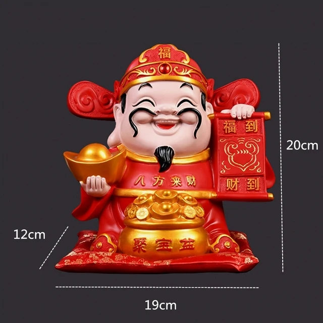 

New Resin God of wealth Decoration Lucky Gift Living Room Study Office Desktop Decoration Decorations Open Christmas Gift