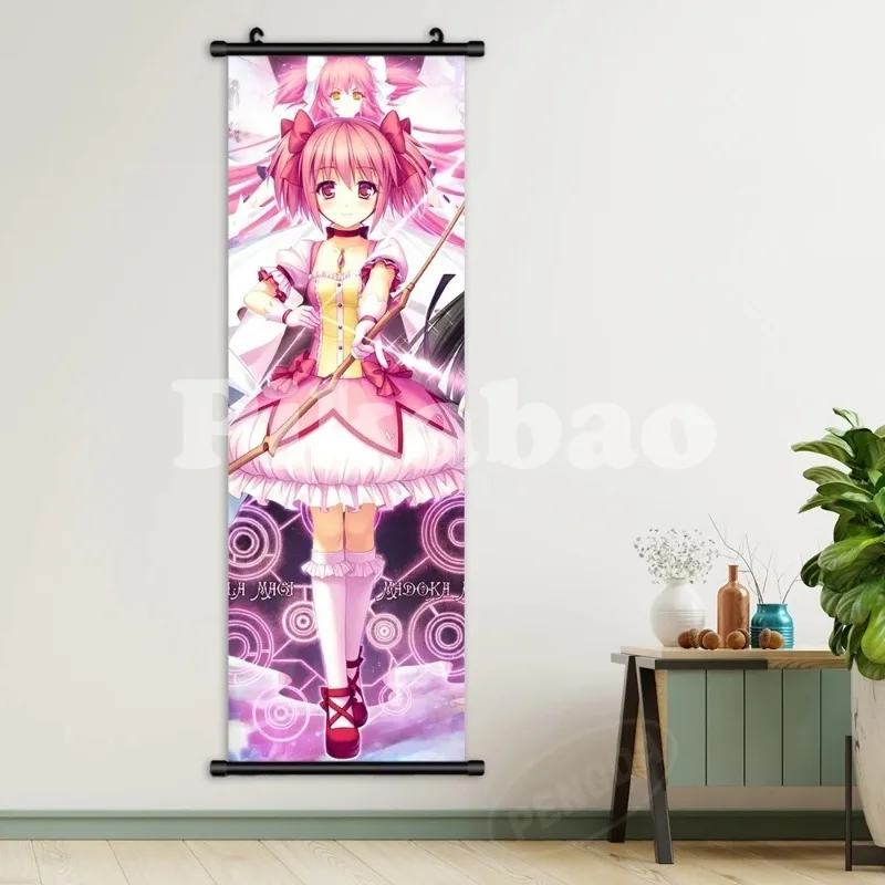 جدار الفن Puella Magi Madoka Magica صور أنيمي المشارك التمرير Akemi Homura معلقة تومو مامي اللوحة قماش طباعة ديكور المنزل