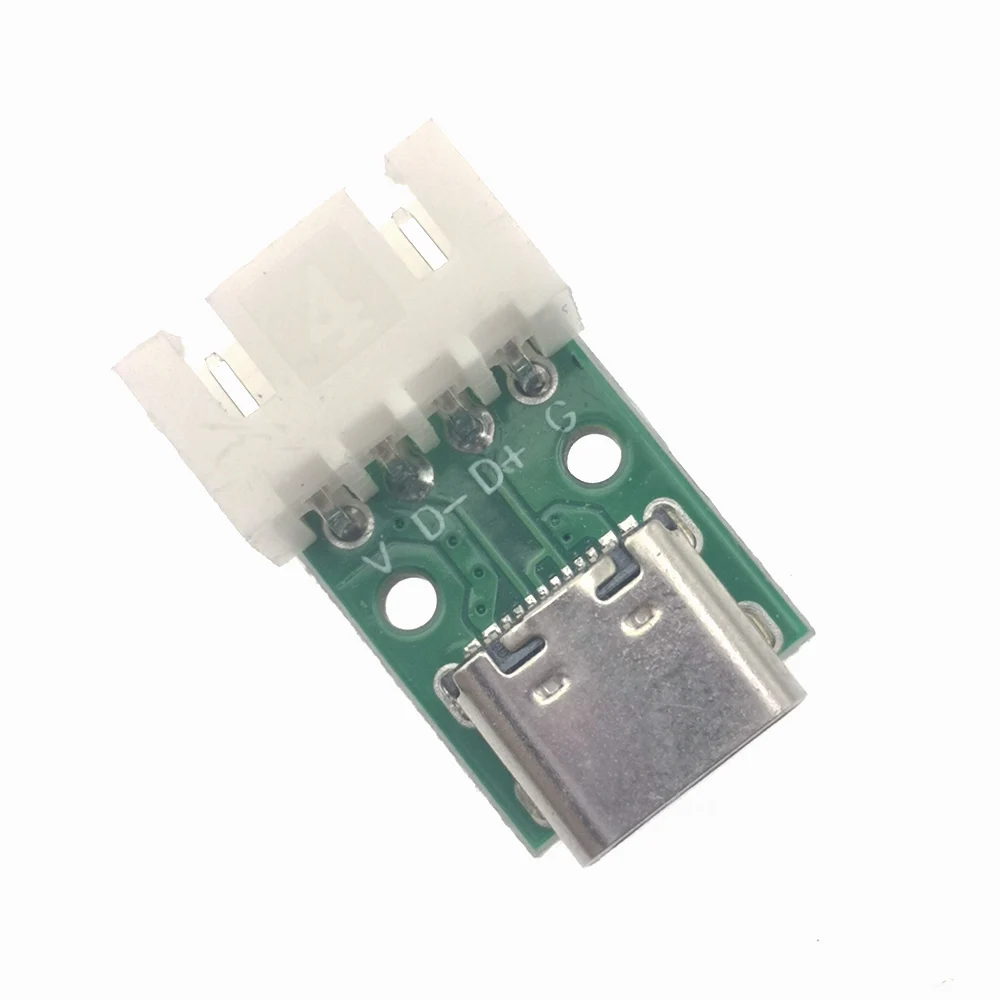 2/4Pin TYPE-C to MX 1.25 XH2.54 PH2.0 test board with pin connection for data cable transfers power adapter board accessory