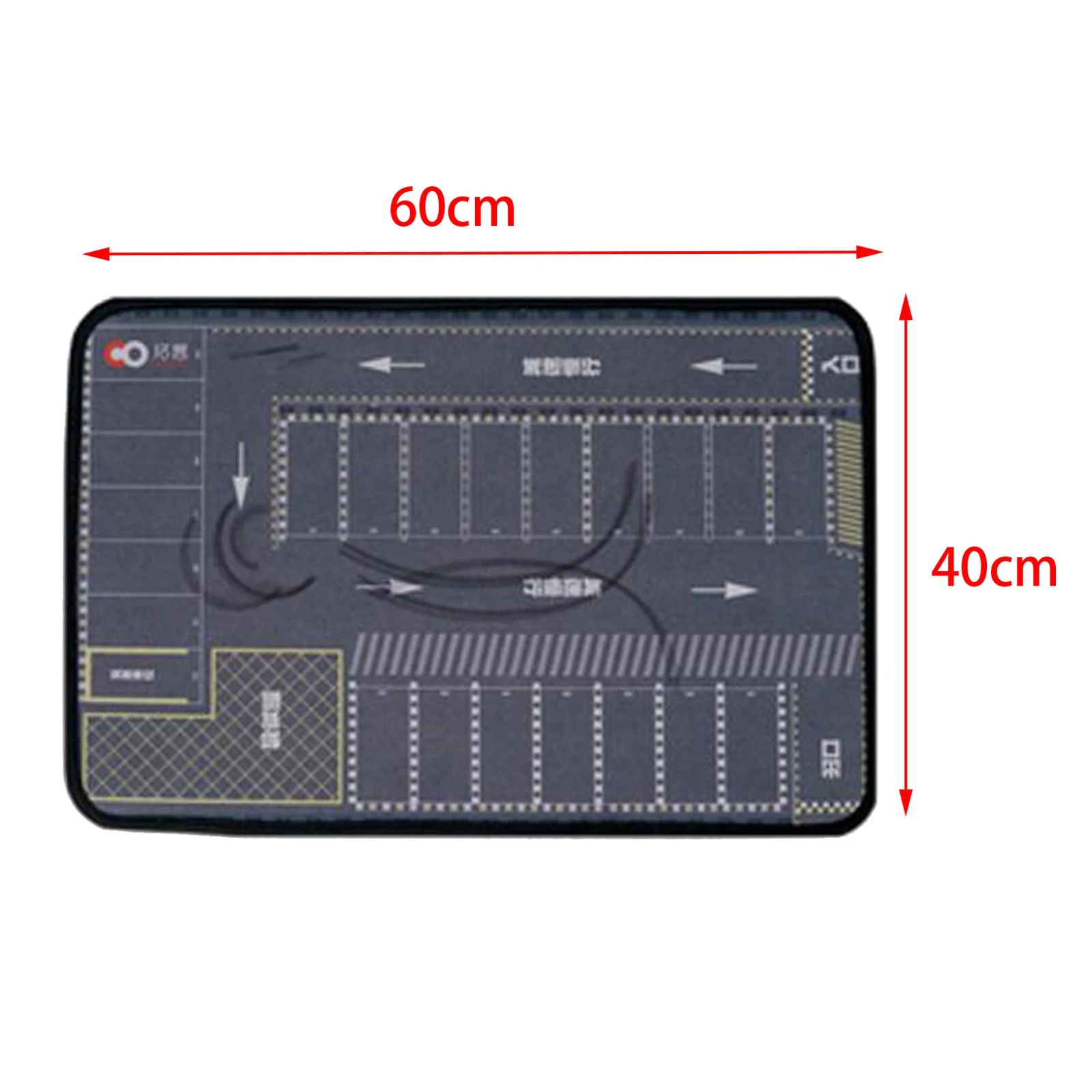 1/64 Scale Parking Lot Mouse Pad Car Scene Mat for Diecast Car Model Layout Round Corner Mat