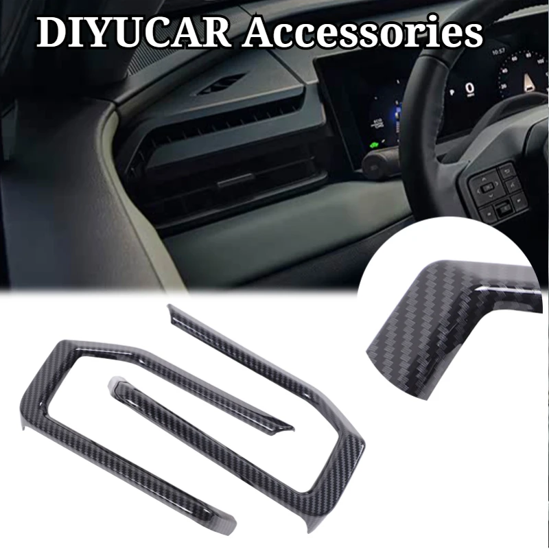 For Toyota RAV4 2026 ABS Carbon Fiber Car Car Front Side Air Condition Vent Outlet Cover Trim Interior Accessories