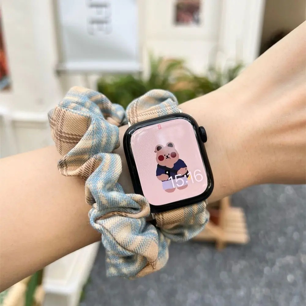 

Scrunchie Strap for Apple watch band 44mm 40mm 42mm 38mm Elastic Nylon Solo Loop smart bracelet iwatch 5 4 3 SE 6 7 45mm 41mm