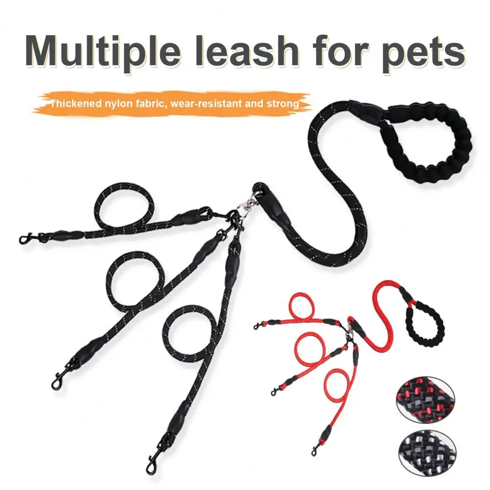 

Pet Leash Coupler，3-Way Adjustable Nylon，with Multi-Handle Rope Straps Removable，Pet Walking Accessories，for Medium Large Dogs