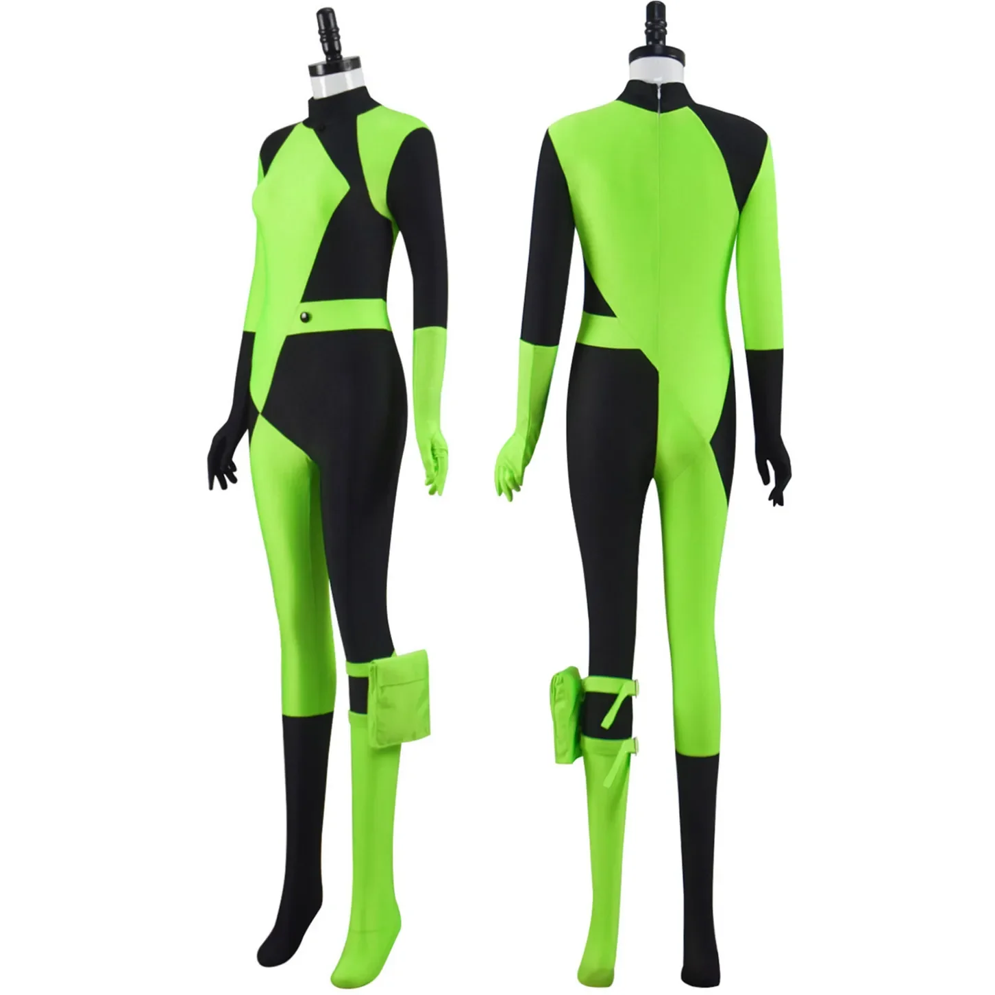 

Shego Cosplay Costume Adult Women Shirt Jumpsuits Suits Outfit Uniform Halloween Carnival Disguise Party Costume