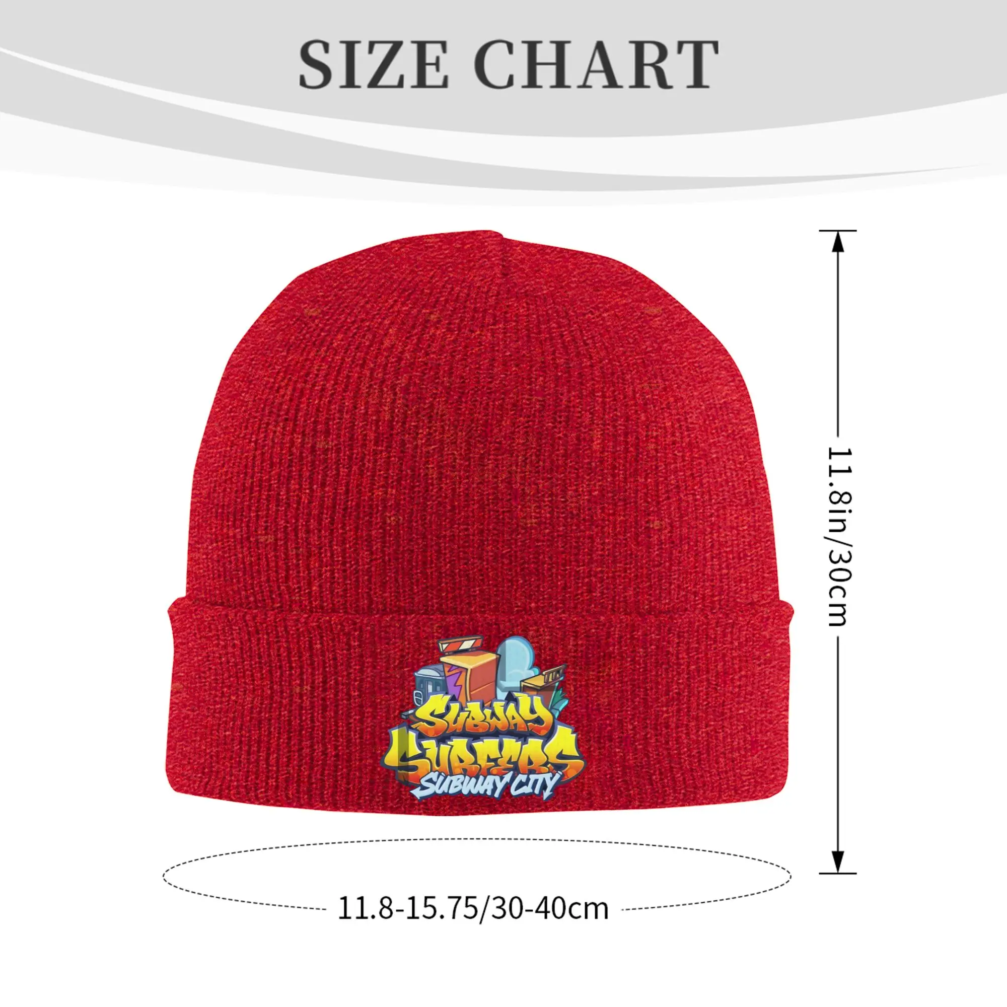 Subway Surfers city name game Knit Hat Beanie Autumn Winter Hats Warm Unisex  Hip-hop  Caps for Men Women Gift,