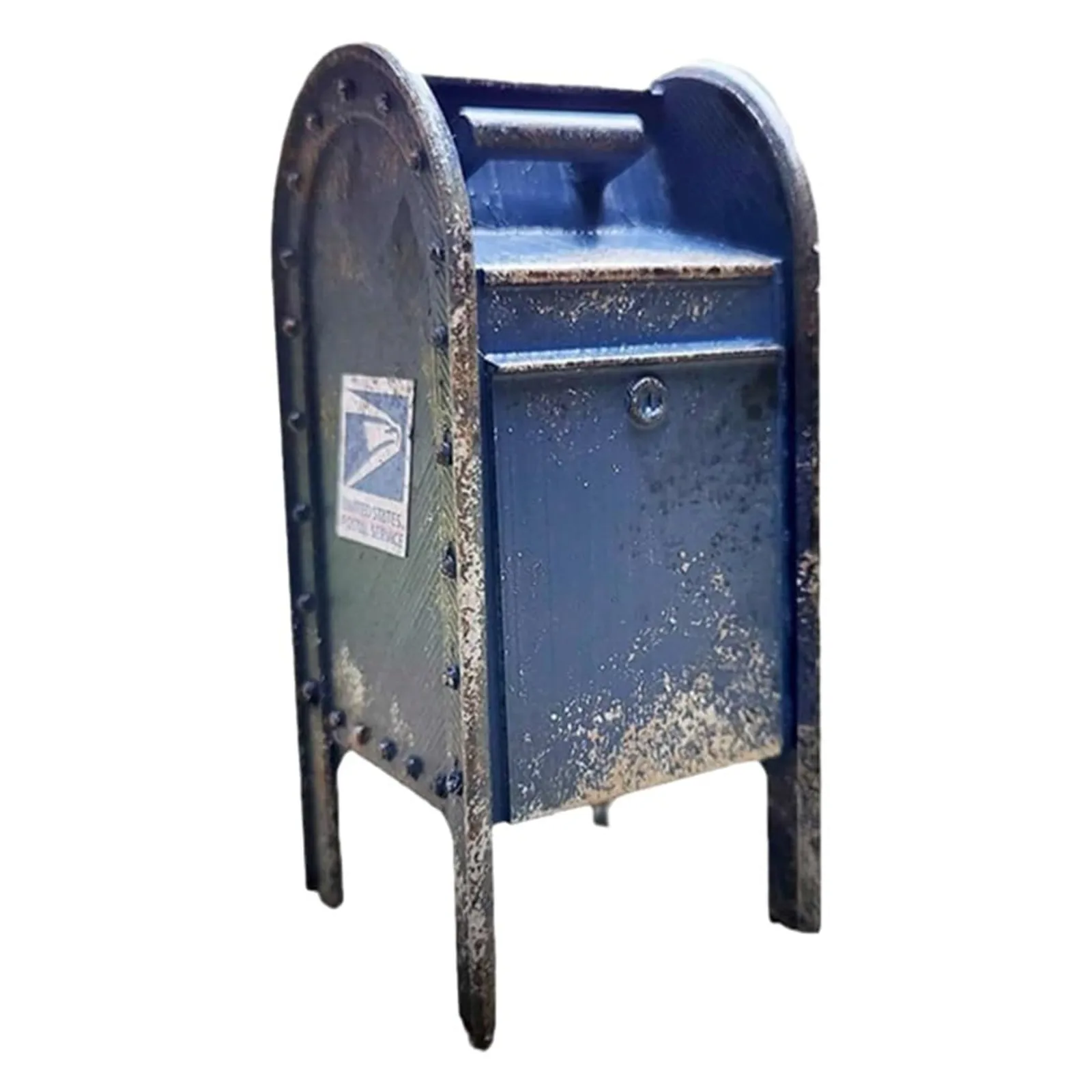 هاتف أمريكي مصغر مصنوع يدويًا بمقياس 1:12 للهاتف العام لعبة معدنية صغيرة صندوق بريد صغير نموذج ديكور مكتب منزلي