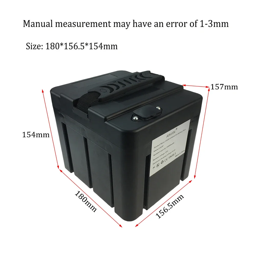 Manufacturer\'s direct sales C15 new national standard 48V/52V/60V waterproof box 18650 electric vehicle lithium battery pack