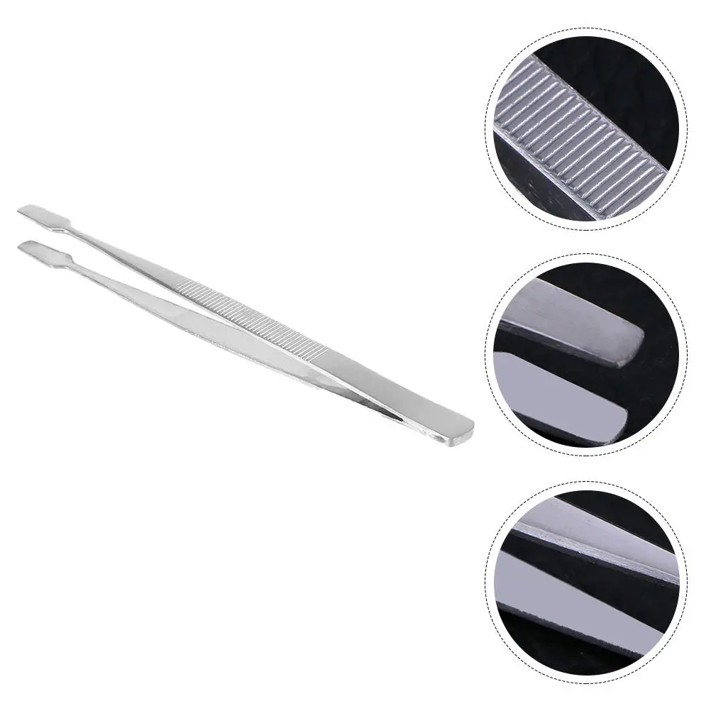 Stainless Steel Stamp Tweezer Lightweight Ergonomic Concavoconvex Handle Non-Slip Precision Tool for Stamps Beads Delicate