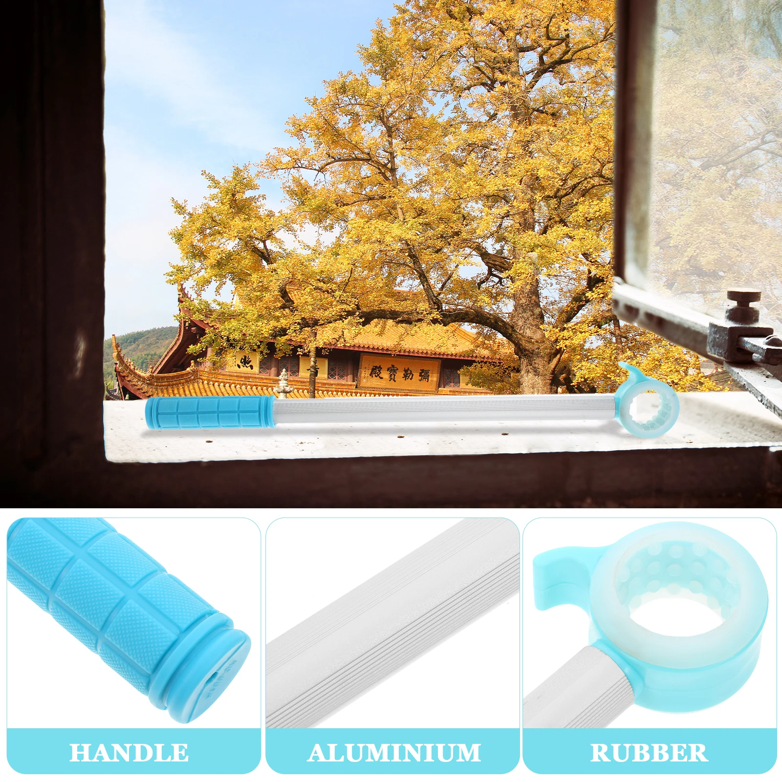 

Window Opener Pole For High Awning Windows Universal Blind Rod Tool Easy Opening Closing Long Tension Rod Kitchen Bay