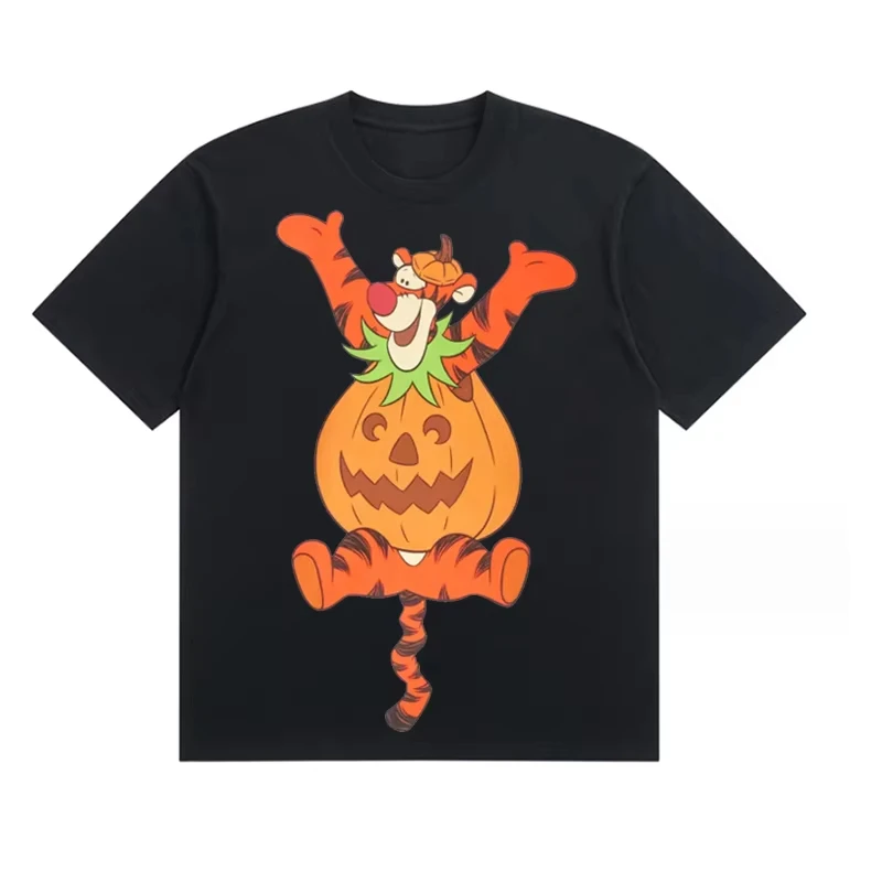 

Disney Winnie The Pooh and Tigger Halloween Anime T-Shirt Men's and Women's Boys and Girls Summer New Fashion Breathable Top